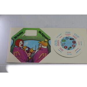 Vintage McDonaldland McSafety Traffic Signs Activity 1988 Canada